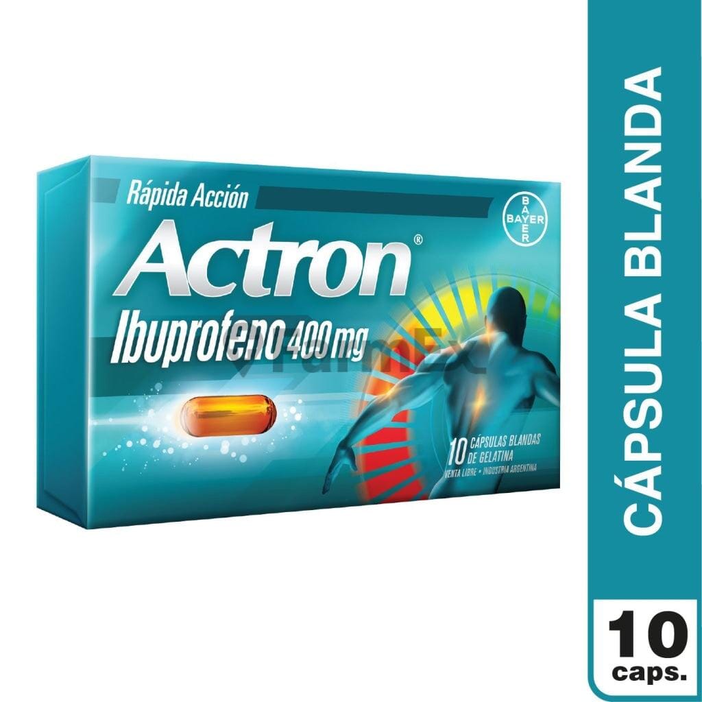 Actron 400 mg x 10 cápsulas Farmex-Fonasa-Persistente